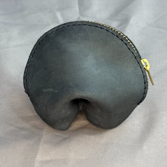 Portland Leather, Fortune Cookie Pouch, Storm (Gray), NWOT - Picture 2 of 5